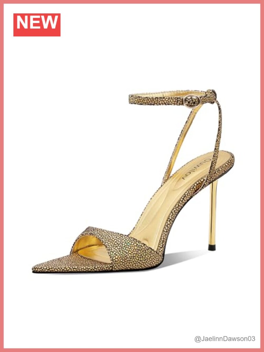 Women's Dress Sandals High Heel Stiletto Pointed Toe Open Toe Ankle Strap